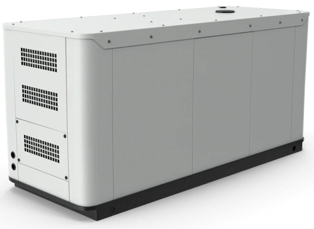 Large standby diesel generator unit for reliable residential and commercial backup power
