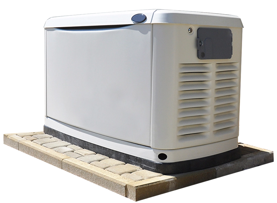 Residential standby generator providing backup power for a home during outages
