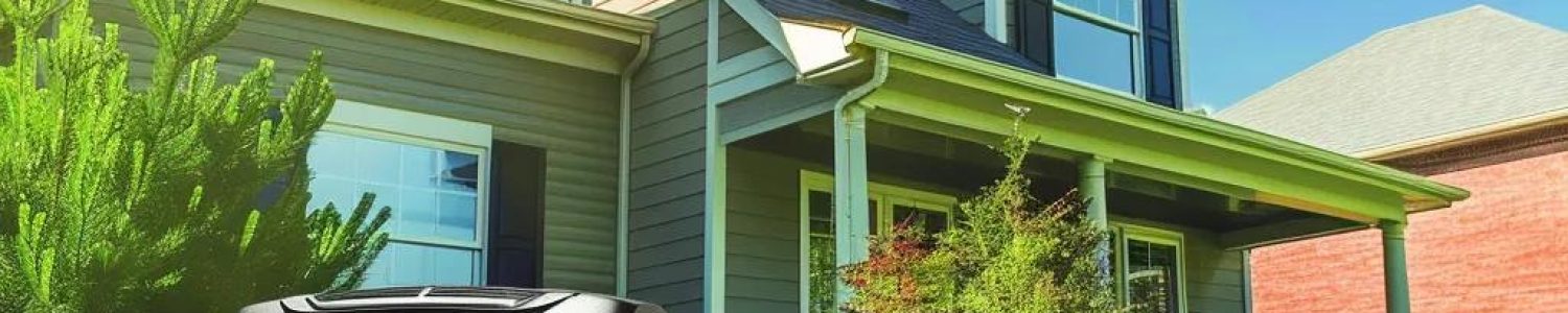 Residential generator in a backyard, symbolizing reliable home power solutions